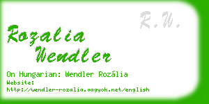 rozalia wendler business card