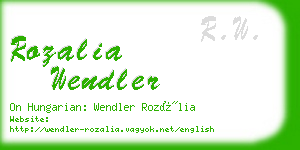 rozalia wendler business card